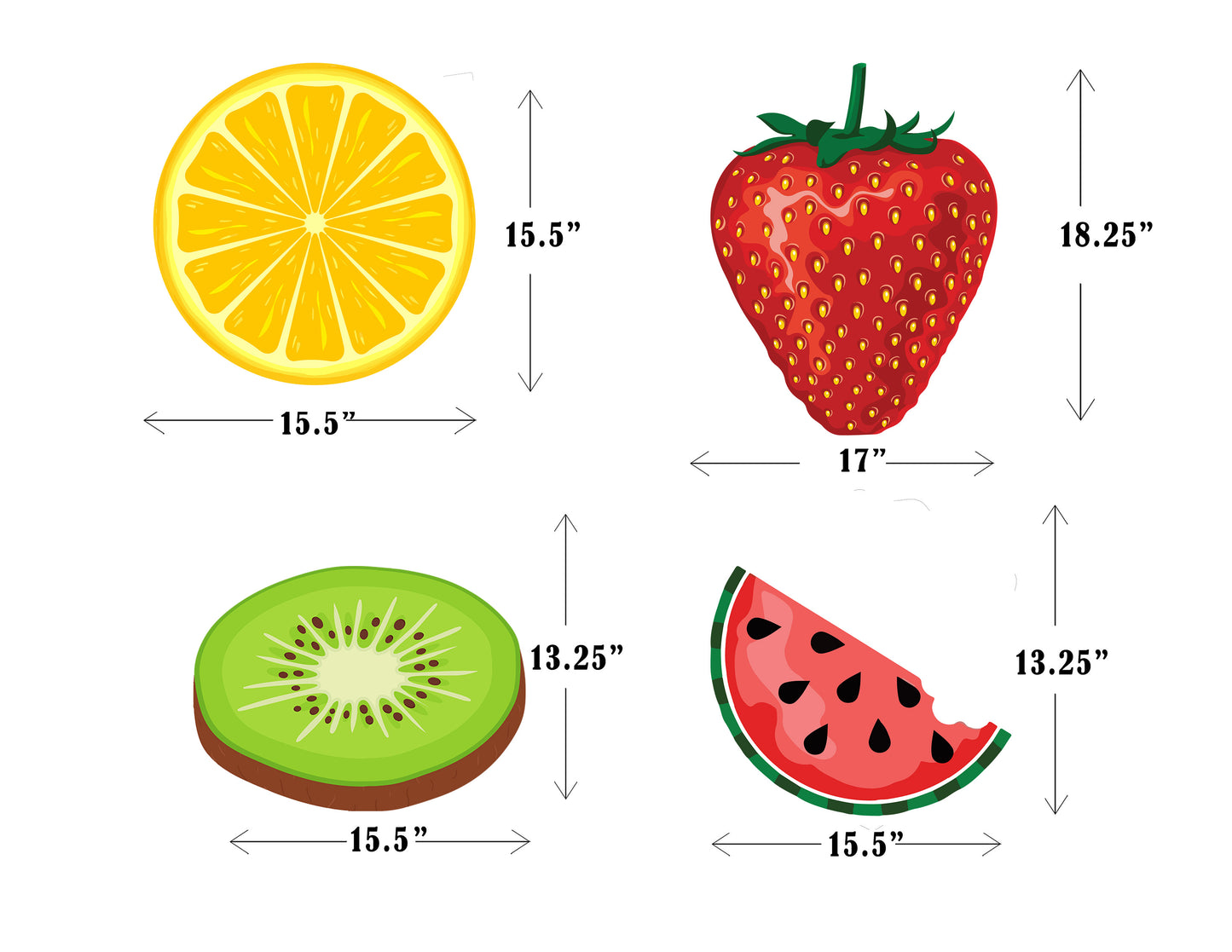 Twotti Fruity Theme Birthday Party Cutouts 