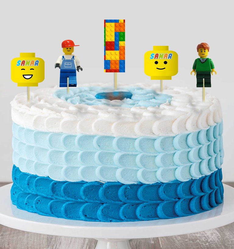 Lego theme Birthday Party Cake Topper /Cake Decoration Kit