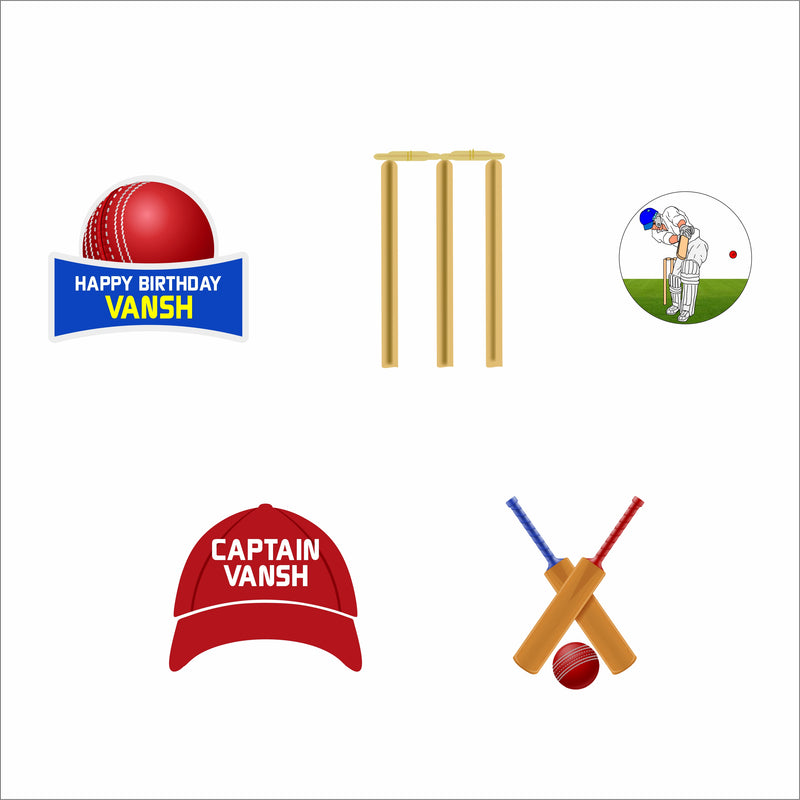 CAMARILLA Cricket Theme Cake Topper for Kids,Adults Birthday Party, Baby  Shower Decoration/Cake Decora Supplies/Eco - Friendly Paper Cake Topper/Cake  Decoration Items/Party Favors (Set of 6pcs) : Amazon.in: Toys & Games