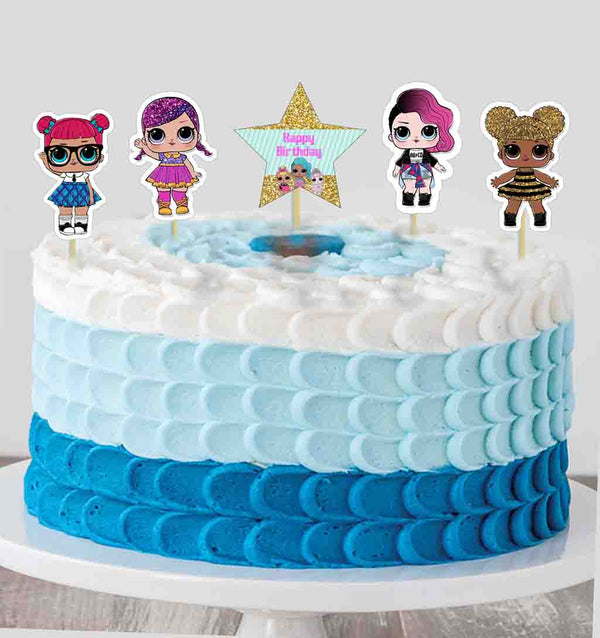 LOL Party Theme Birthday Party Cake Topper