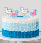 Pool Party Birthday Cake Topper for Decoration