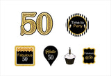50th Birthday Party Cake Topper /Cake Decoration Kit