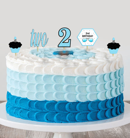Two Cool Second Birthday Theme Cake Topper For Birthday Party