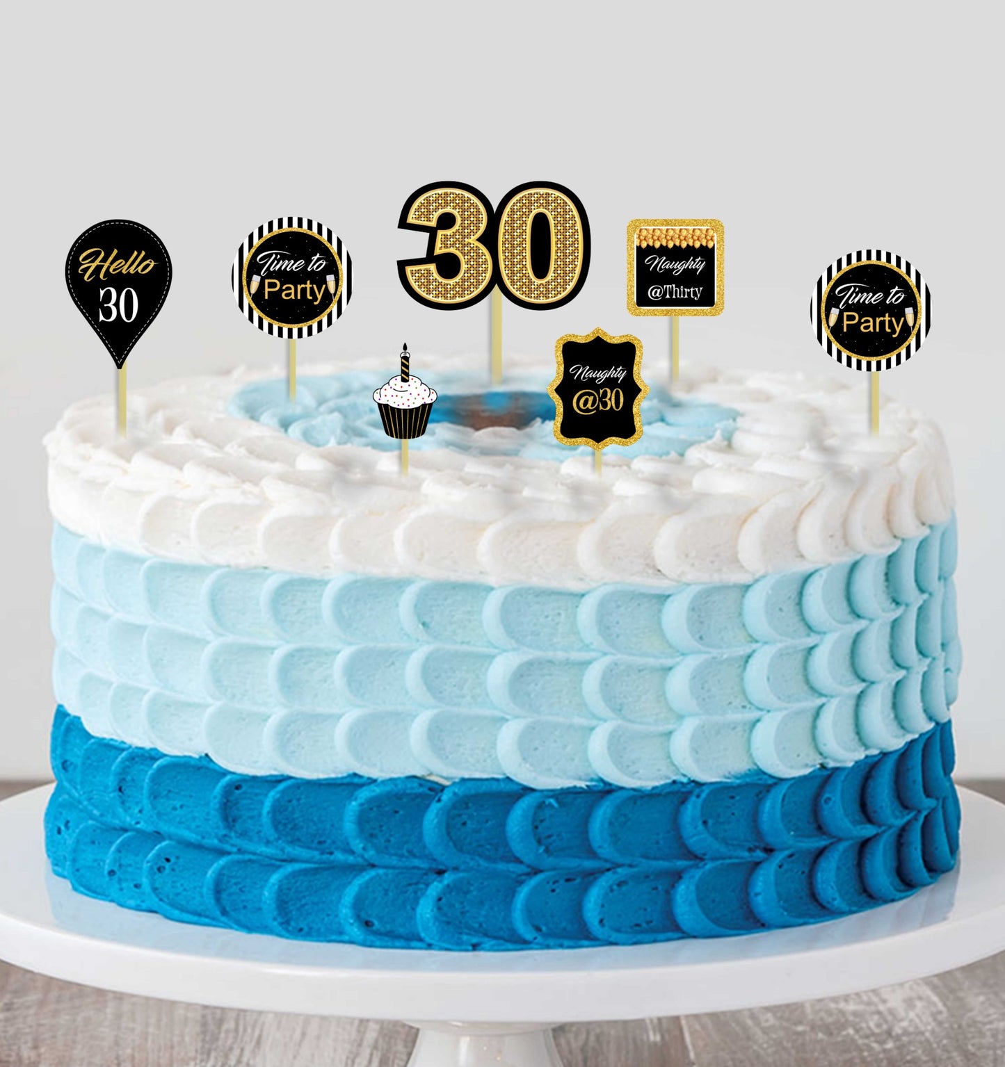 30th Birthday Party Cake Topper /Cake Decoration Kit