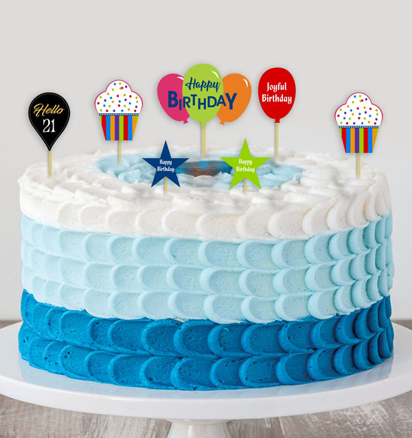 Joyful Theme Birthday Cake Topper /Cake Decoration Kit