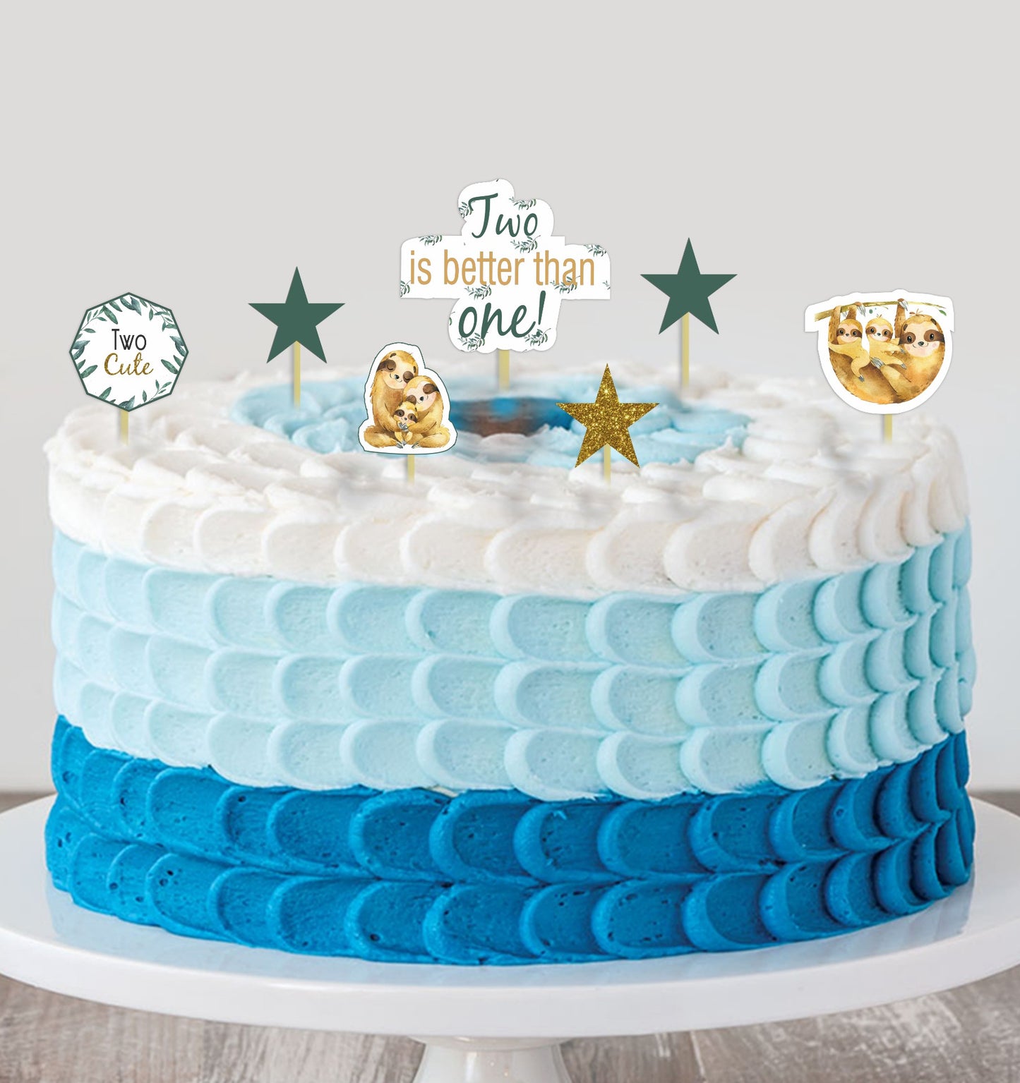 Twins Baby Welcome Baby Cake Topper For Birthday Party