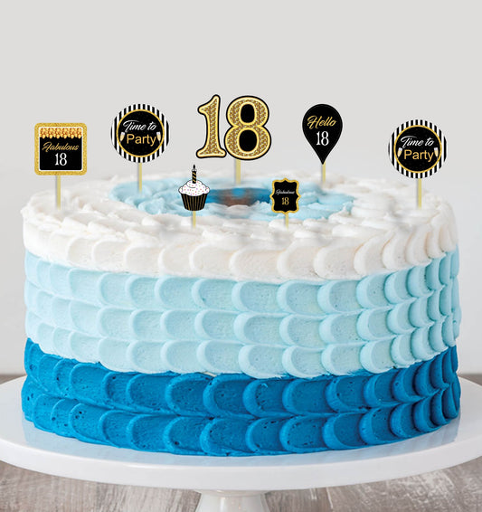 18th Birthday Party Cake Topper /Cake Decoration Kit