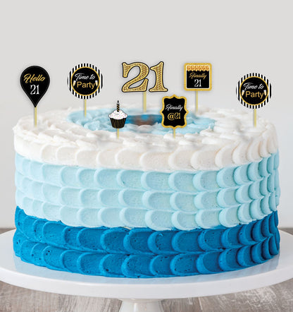 21st Birthday Party Cake Topper /Cake Decoration Kit