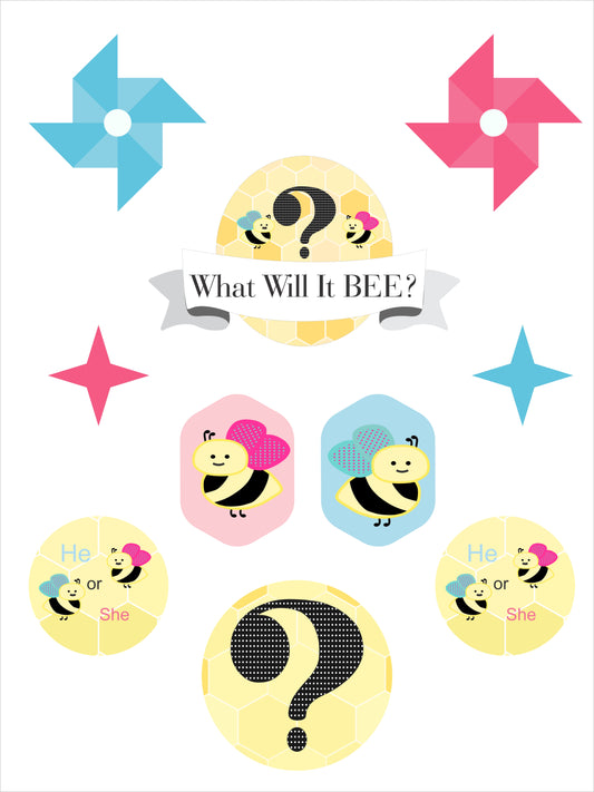 What It will BEE Party Cake Topper /Cake Decoration Kit