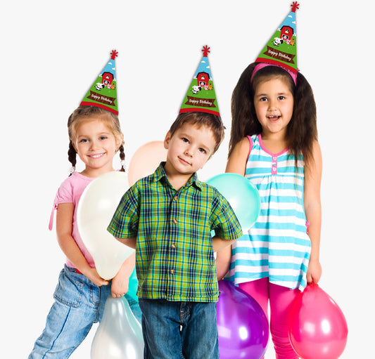 Barnyard Theme Birthday Party Caps - Set Of 8