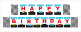 Personalized Car -Boys Banner For Birthday Decoration I Happy Birthday Banner
