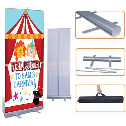 Carnival Customized Welcome Banner Roll up Standee (with stand)