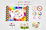 Art and Paint Theme Birthday Party Combo Kit with Backdrop & Decorations