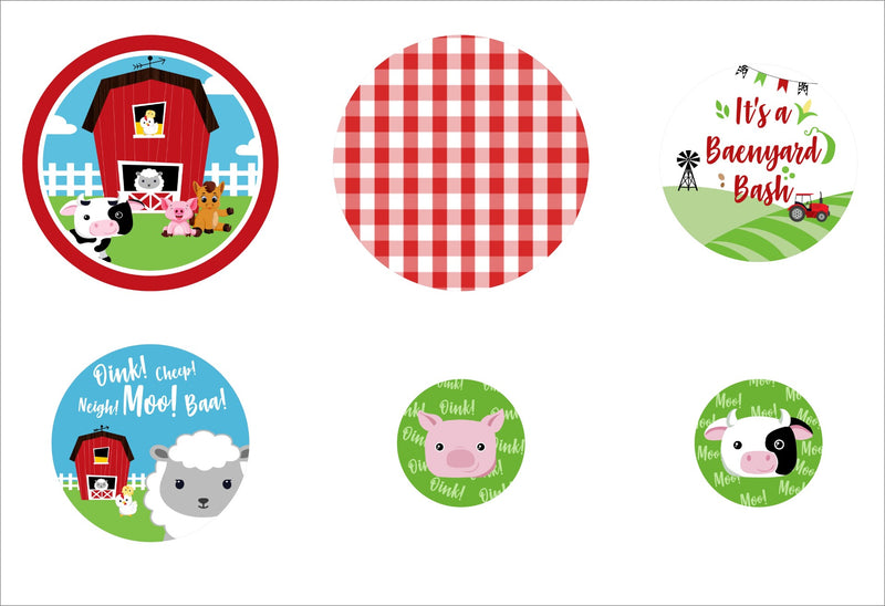 Buy Online Farm Animal Birthday Party Decoration | Party Supplies ...