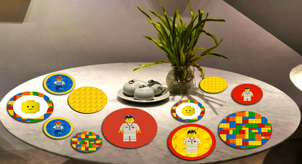 Lego Theme Birthday Party Table Confetti
