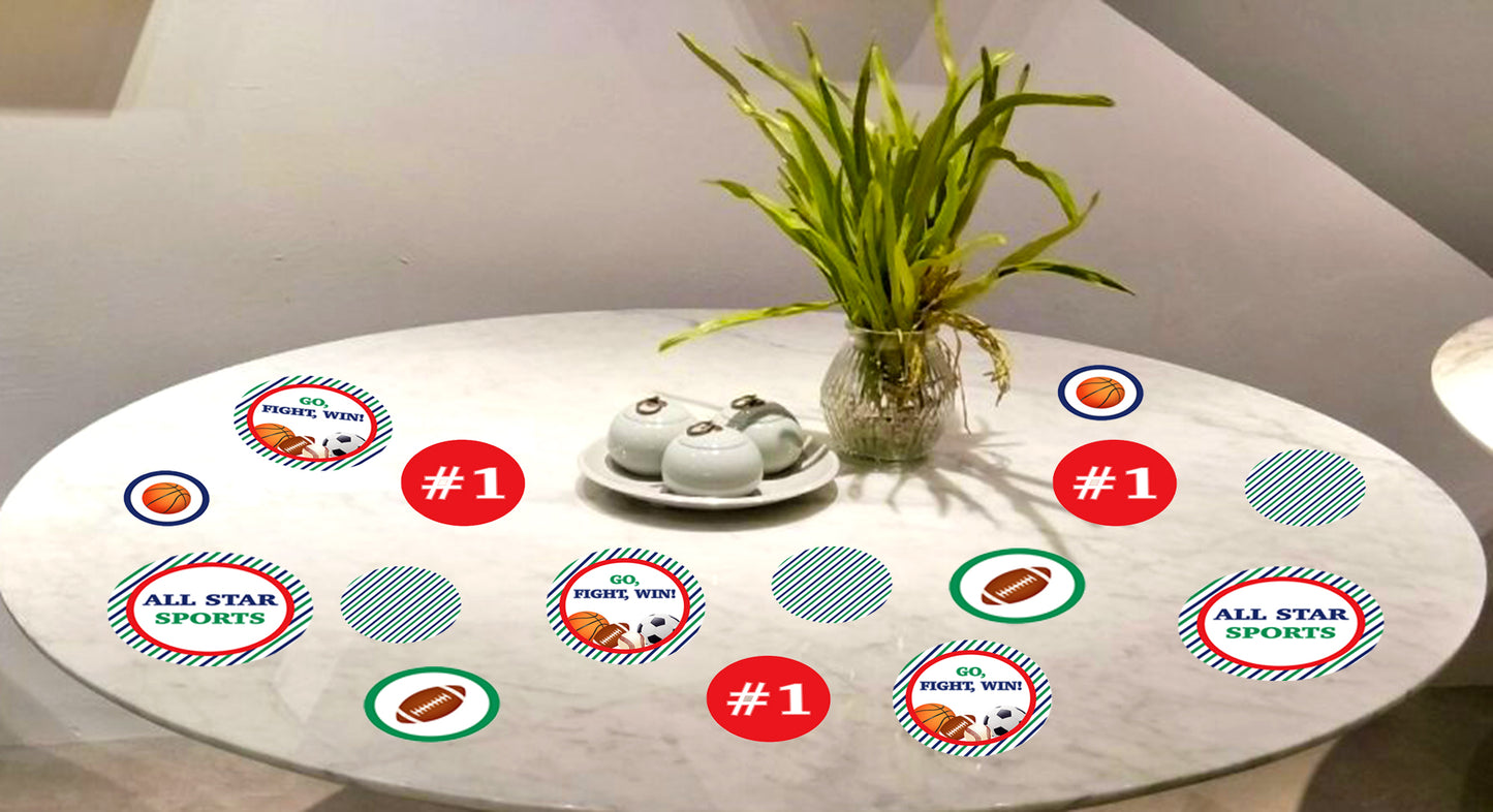 Sports  Theme Birthday Party Table Confetti