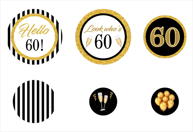 60th Birthday Party Table Confetti