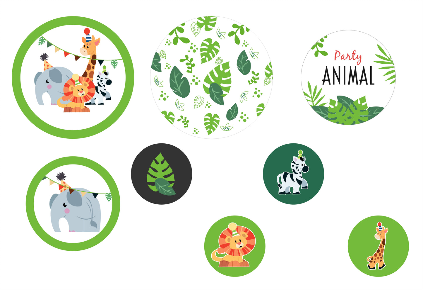 Jungle Theme Birthday Party Table Confetti