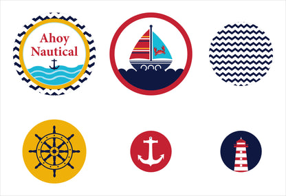 Nautical Ahoy  Theme Birthday Party Table Confetti