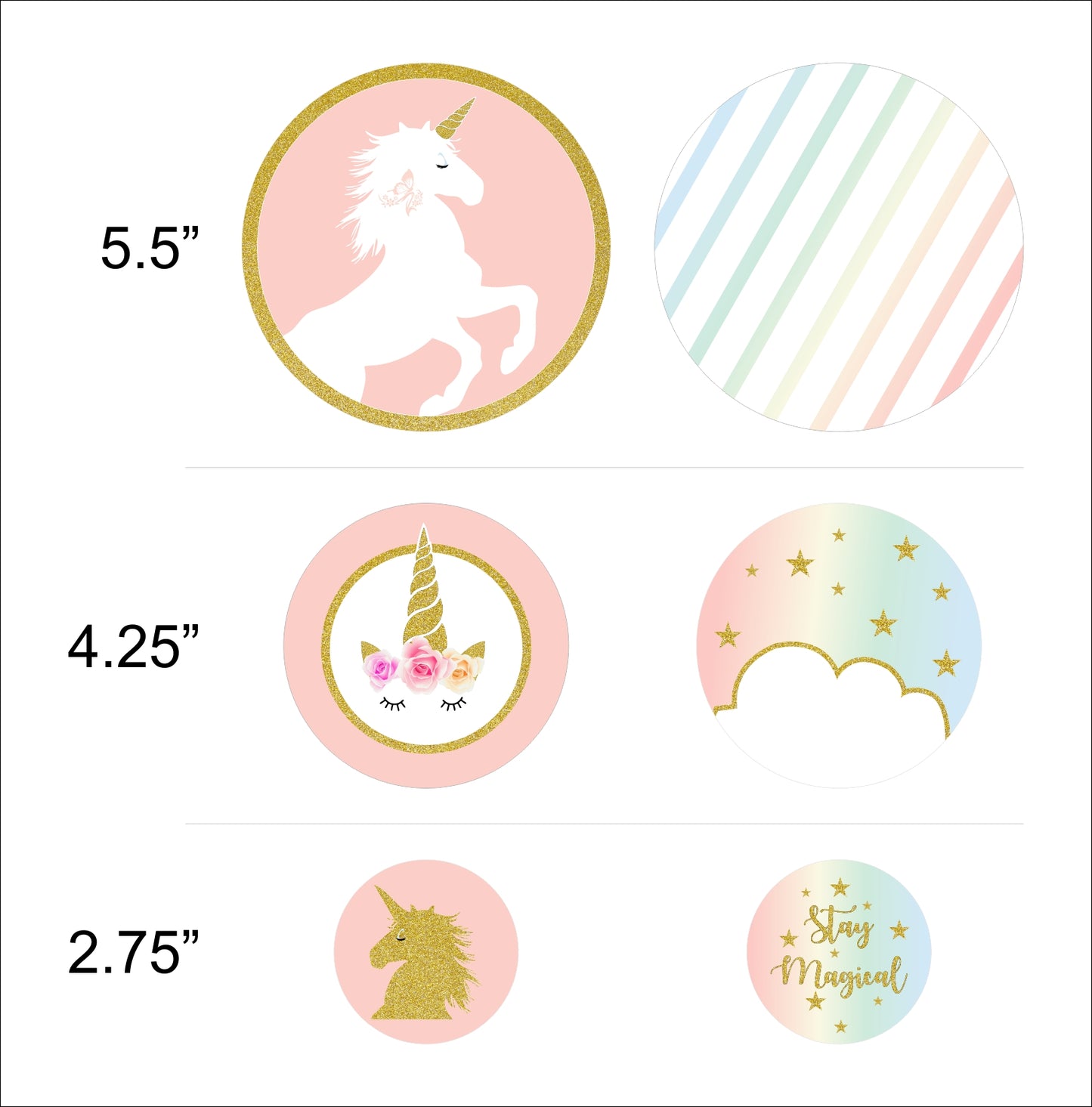 Unicorn Theme Birthday Party Table Confetti for Decoration