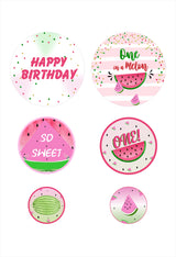 One In A Melon Theme Birthday Party Table Confetti