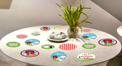 Farm Animal Theme Birthday Party Table Confetti