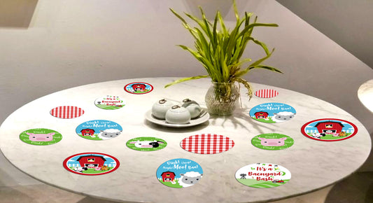 Farm Animal Theme Birthday Party Table Confetti