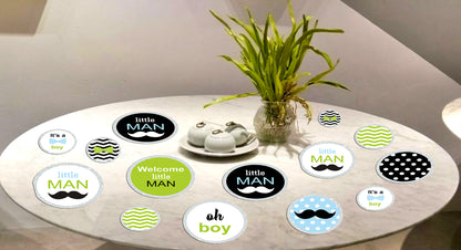 Little Man Theme Birthday Party Table Confetti