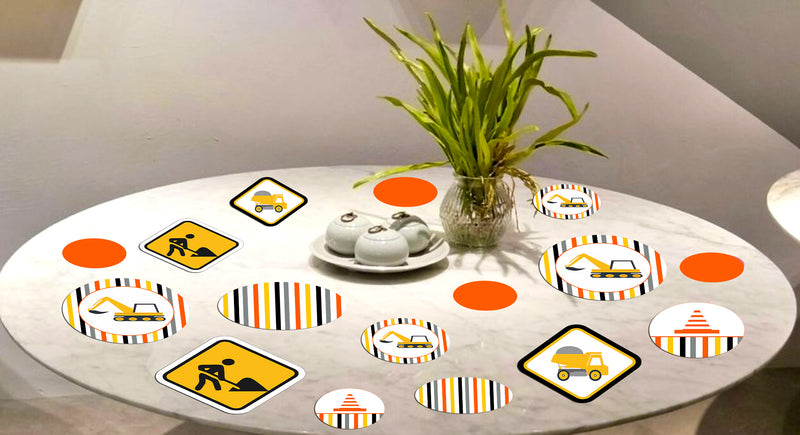 Construction Birthday Party Table Confetti