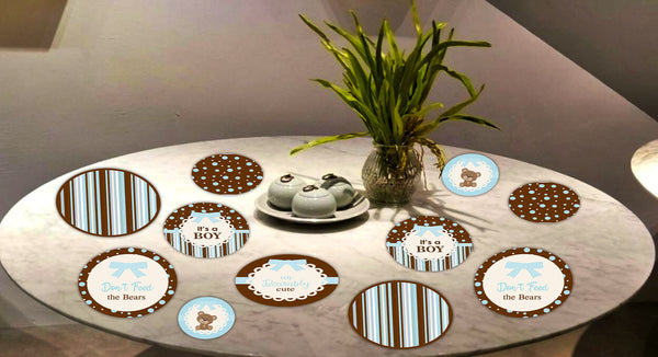 Cute Teddy Theme Welcome Baby Table Confetti