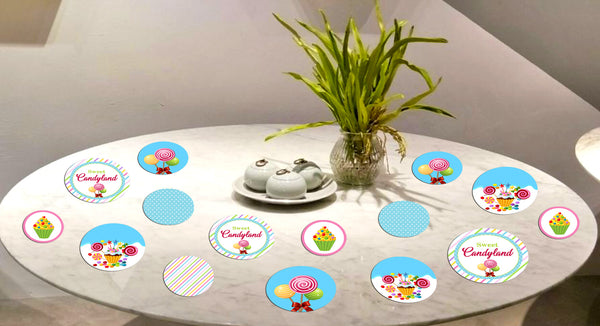 Candy Land Theme Birthday Party Table Confetti for Decoration