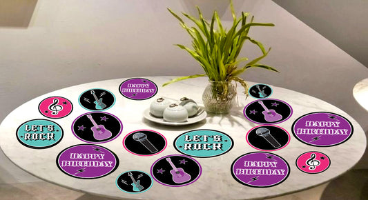 Rockstar Theme Birthday Party Table Confetti for Decoration