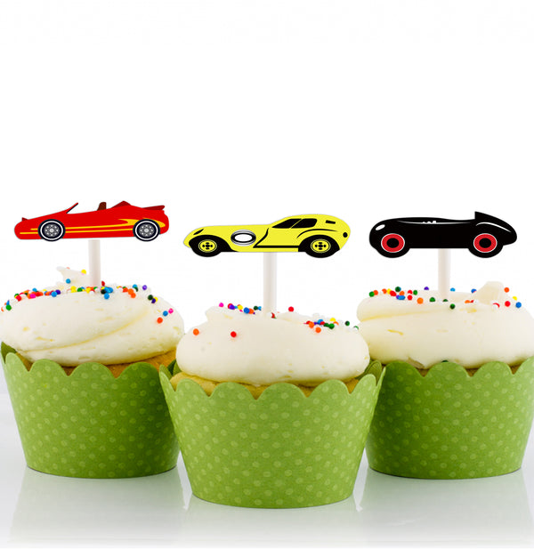 Cars Birthday Party Cupcake Toppers for Decoration