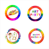 Art and Paint Theme Birthday Party Cupcake Toppers