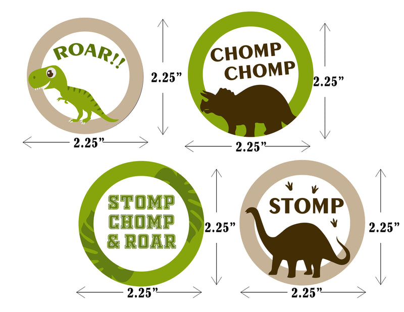 DINOSAUR THEME BIRTHDAY PARTY CUPCAKE TOPPERS FOR DECORATION