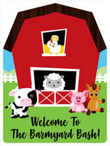 Farm Animal Theme Birthday Party Welcome Board