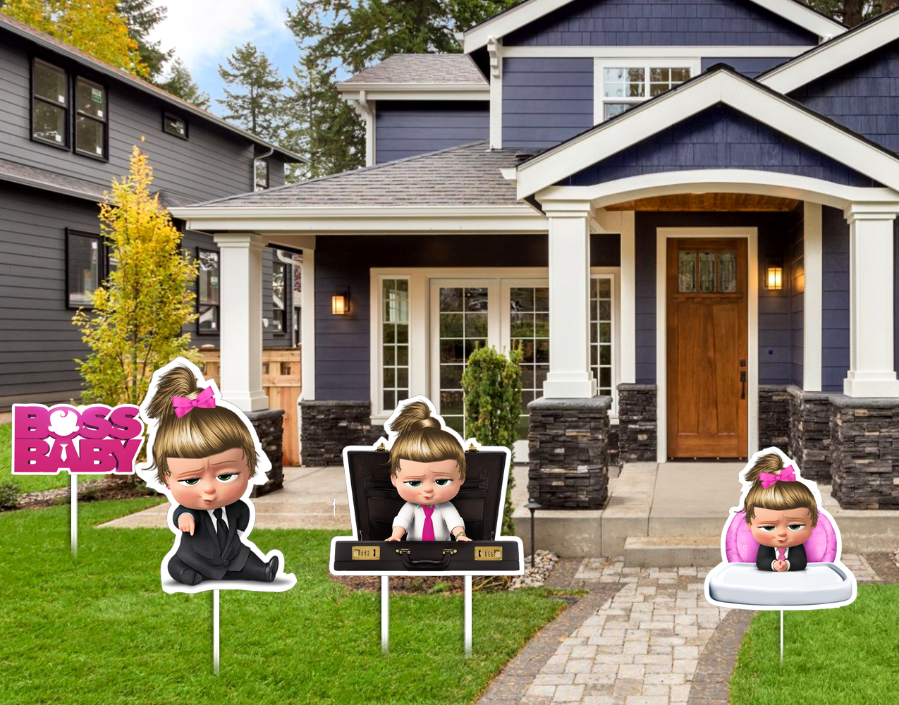 Boss Baby Girl Theme Birthday Party Cutouts 