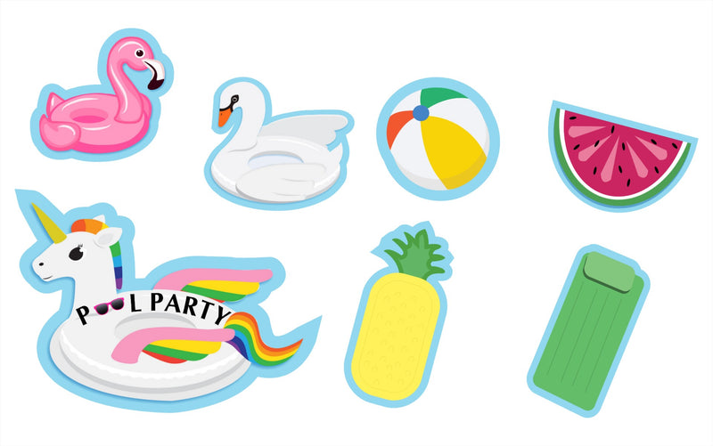 Pool Party Birthday Cutouts for Decorations