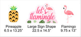 Flamingo Theme Birthday Party Cutouts
