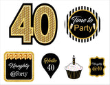 40th Birthday Party Cutouts 