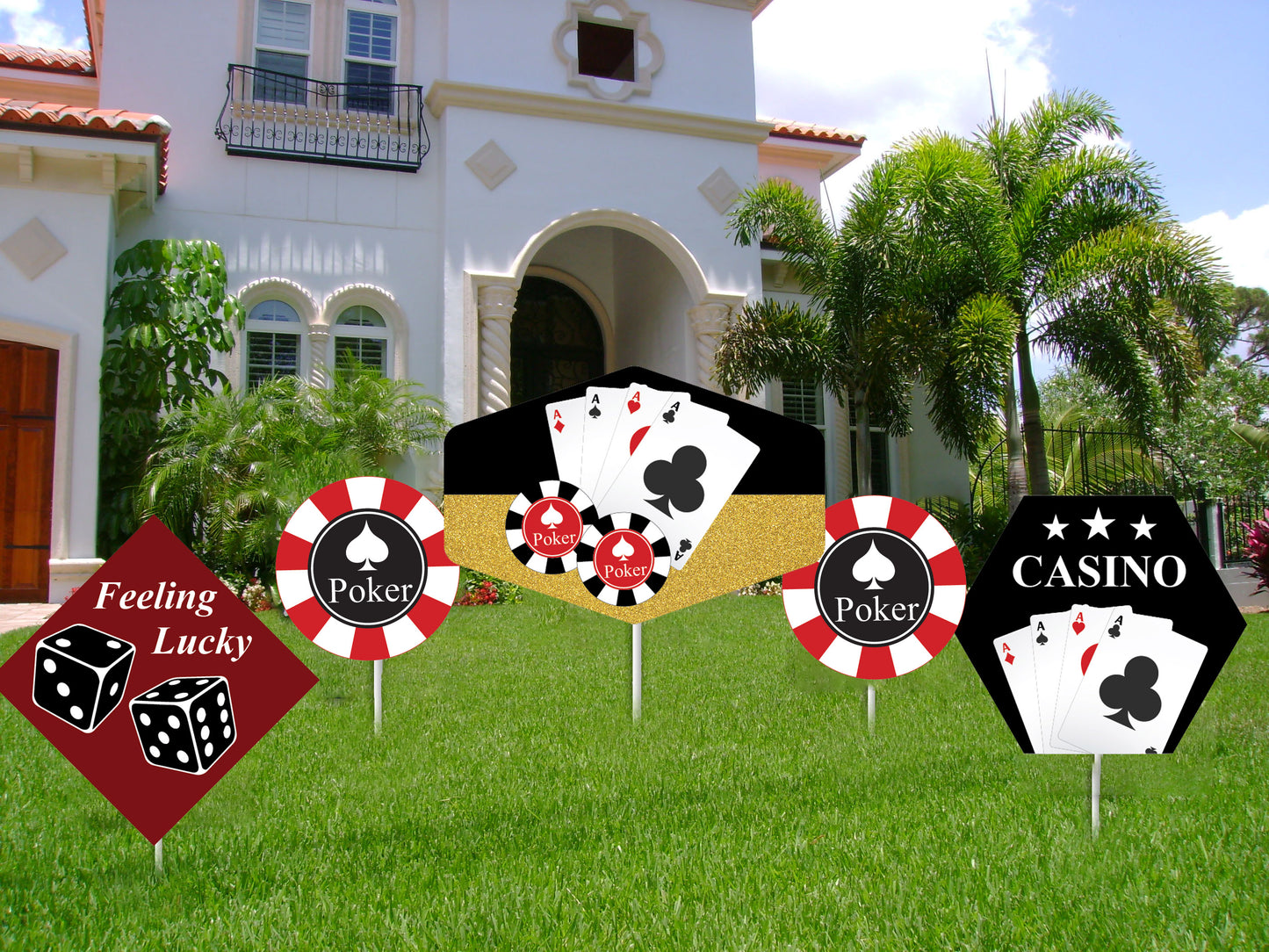 Casino/Card Party  Cutouts Pack For Decoration