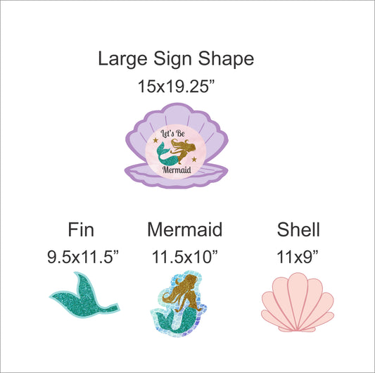 Mermaid Theme Birthday Party Cutouts