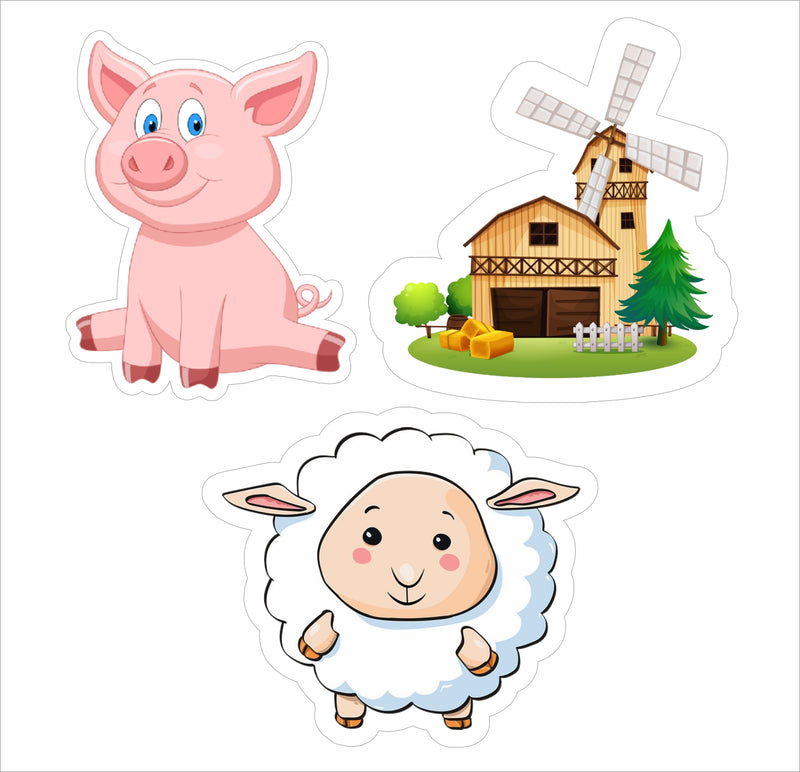 Farm Animal Theme Birthday Party Cutouts