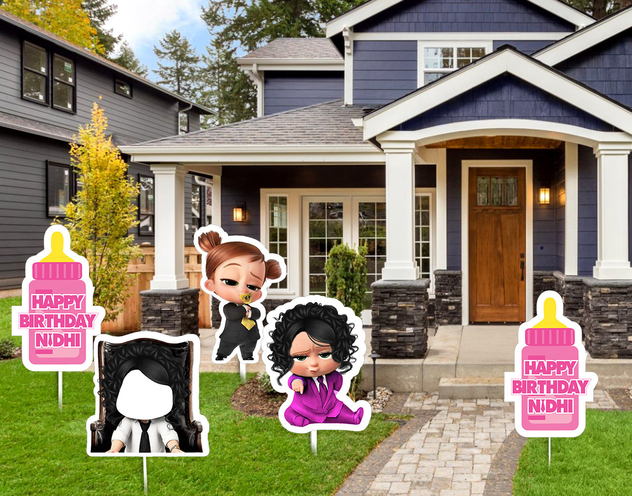 Boss Baby Girl Theme Birthday Party Cutouts 