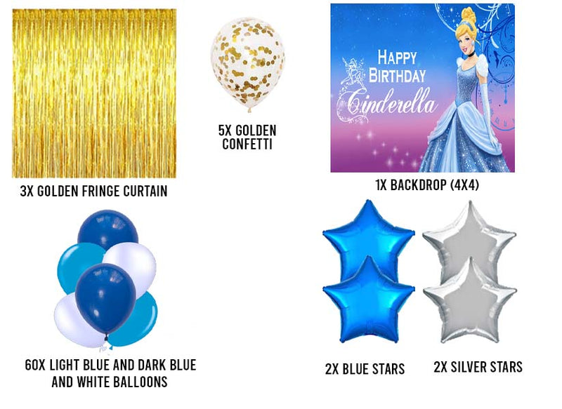 Cinderella Theme Birthday Party Decorations Complete Set