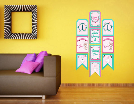 Some Bunny Is One Birthday Paper Door Banner for Wall Decoration