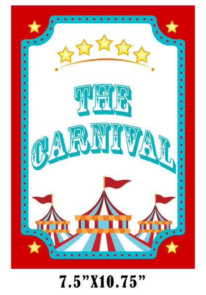 Carnival Theme Birthday Party Paper Door Banner for Wall Decoration