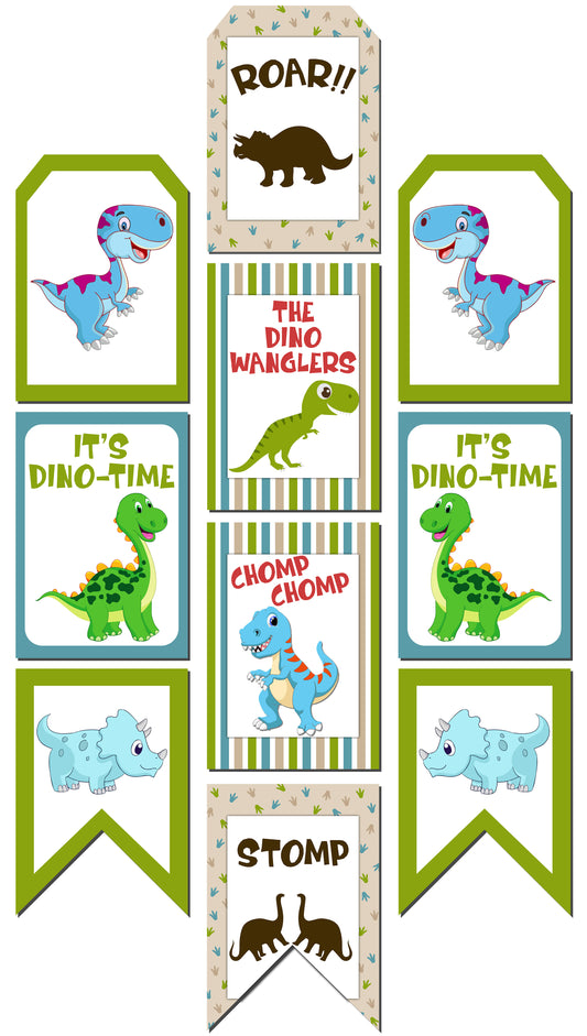 DINOSAUR BIRTHDAY PAPER DOOR BANNER FOR WALL DECORATION 