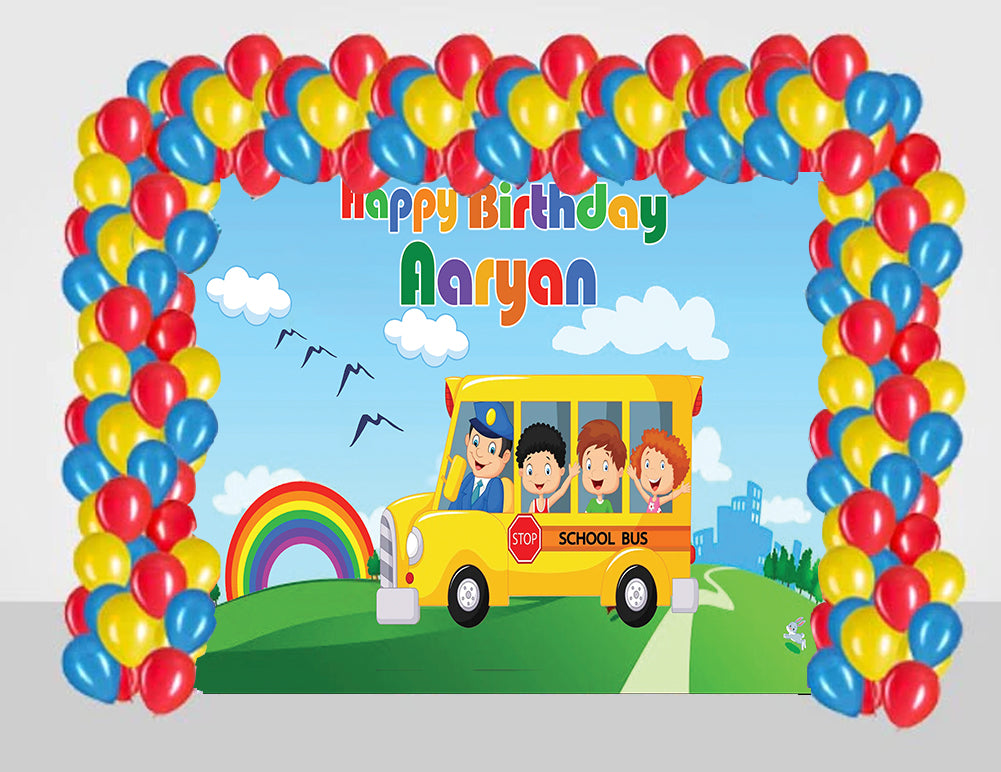 Buy Wheels on the Bus Theme Party Decoration | Party Supplies ...