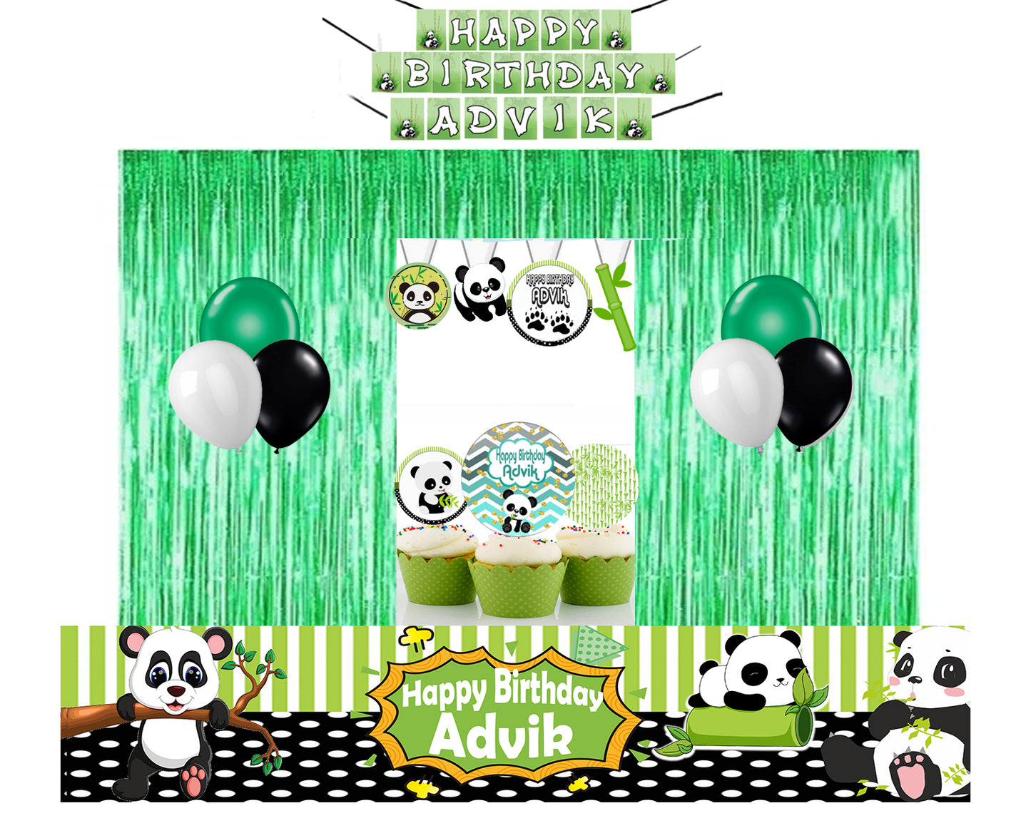 Panda Theme Birthday Party Decoration Kit